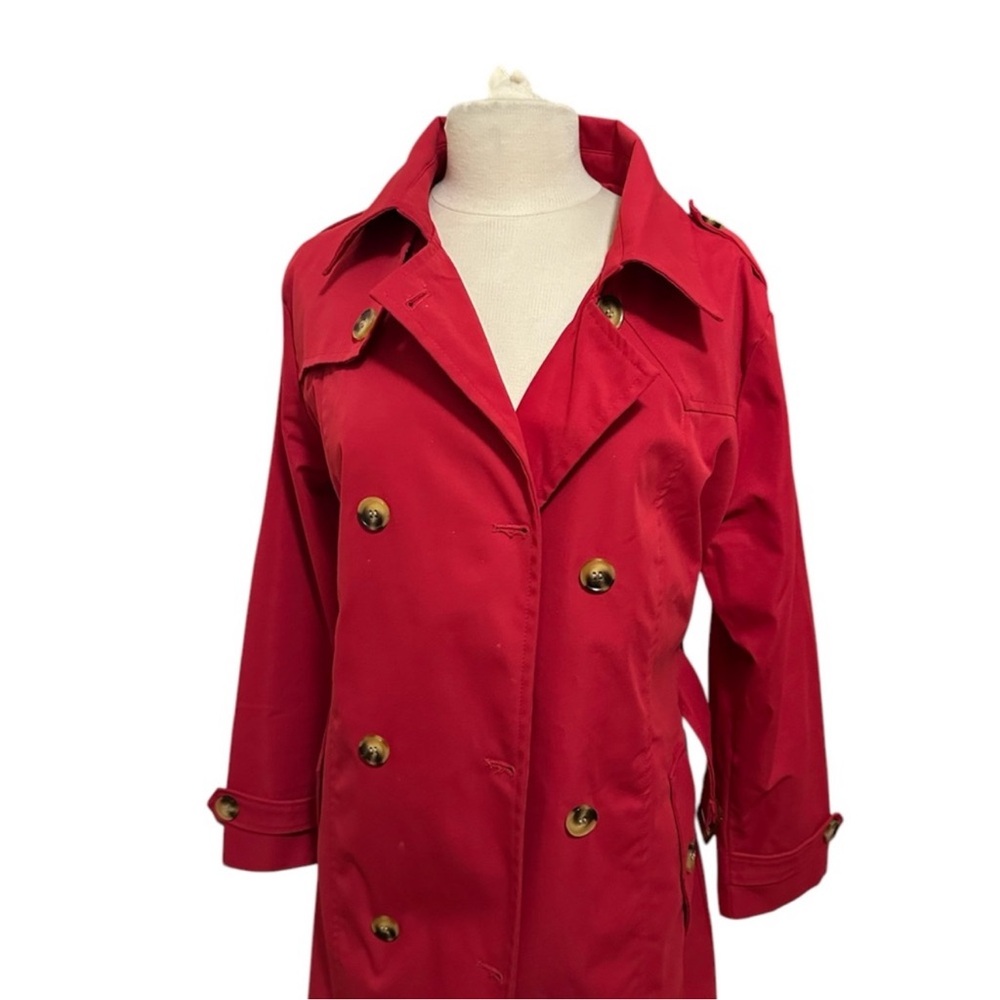 Others Follow Red Trench Coat Timeless Double-Breasted Design